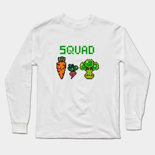 Cute squad pixel art Long Sleeve T-Shirt